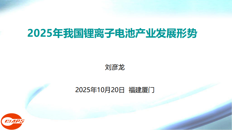 2025年我国锂离子电池产业发展形势 第1页