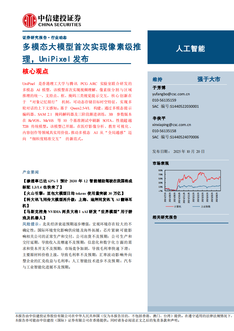 人工智能行业动态：多模态大模型首次实现像素级推理，UniPixel发布 第1页