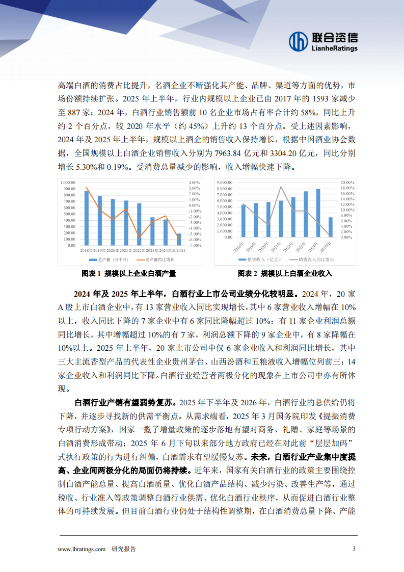 食品饮料行业2025年信用风险研究 第3页