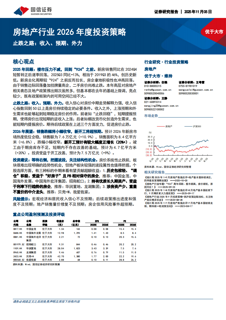 房地产行业2026年度投资策略：止跌之路：收入、预期、外力 第1页