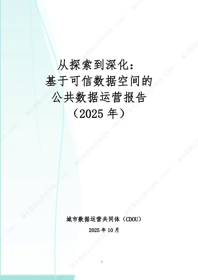 从探索到深化：基于可信数据空间的公共数据运营报告2025 第2页