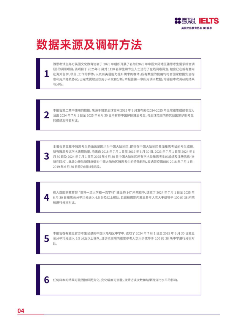 2024-2025中国大陆地区雅思考生成绩大数据报告 第5页