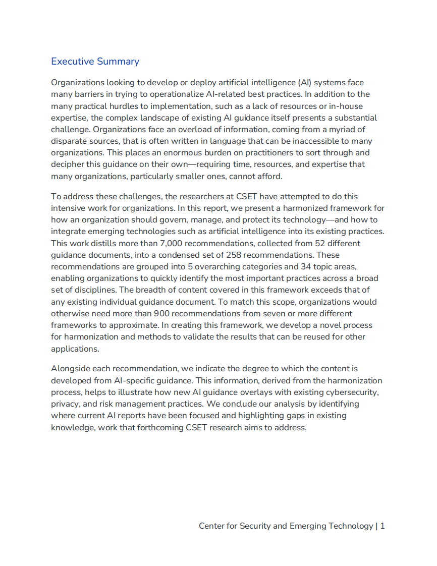 2025协调人工智能指导方针：自愿性标准与最佳实践统一框架研究报告（英文） 第2页