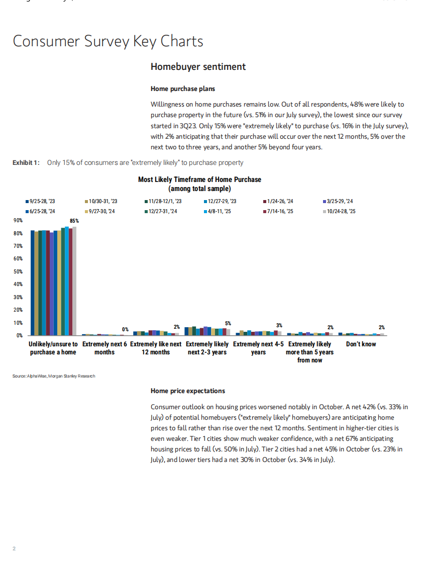 中国房地产调查（2025年10月）：一线城市情绪恶化加剧 第2页