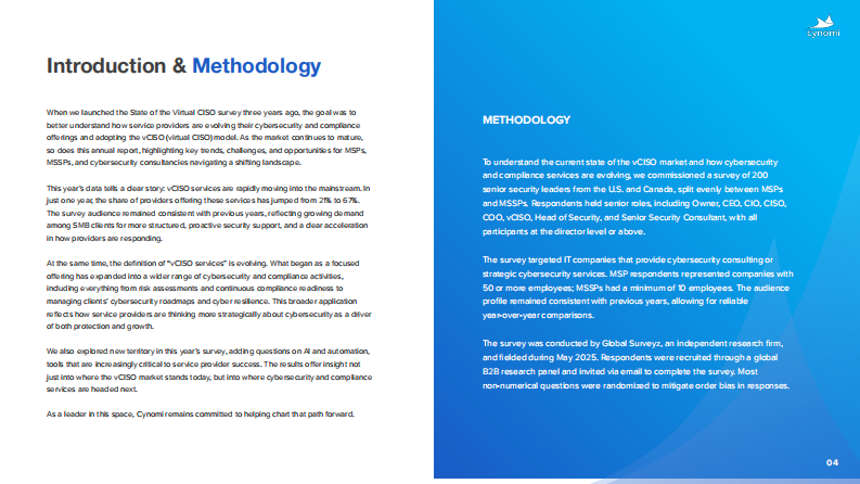 2025年虚拟CISO现状：AI重塑网络安全与合规服务（英文） 第4页
