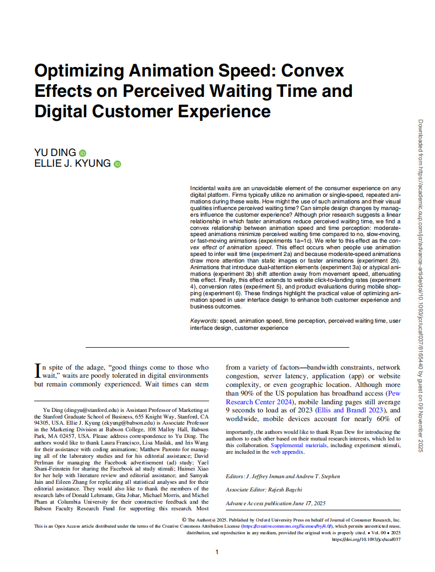 优化动画速度：对感知等待时间和数字客户体验的凸形效应（英文） 第1页