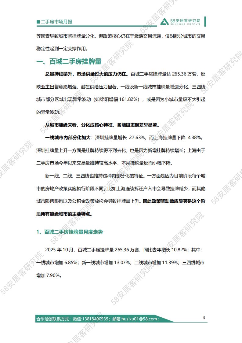2025年10月百城二手房市场月报 第5页