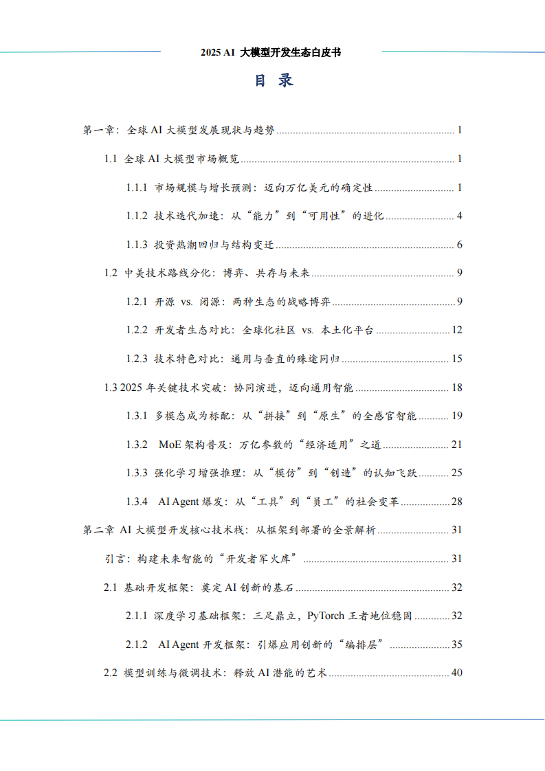 2025年AI大模型开发生态白皮书 第5页