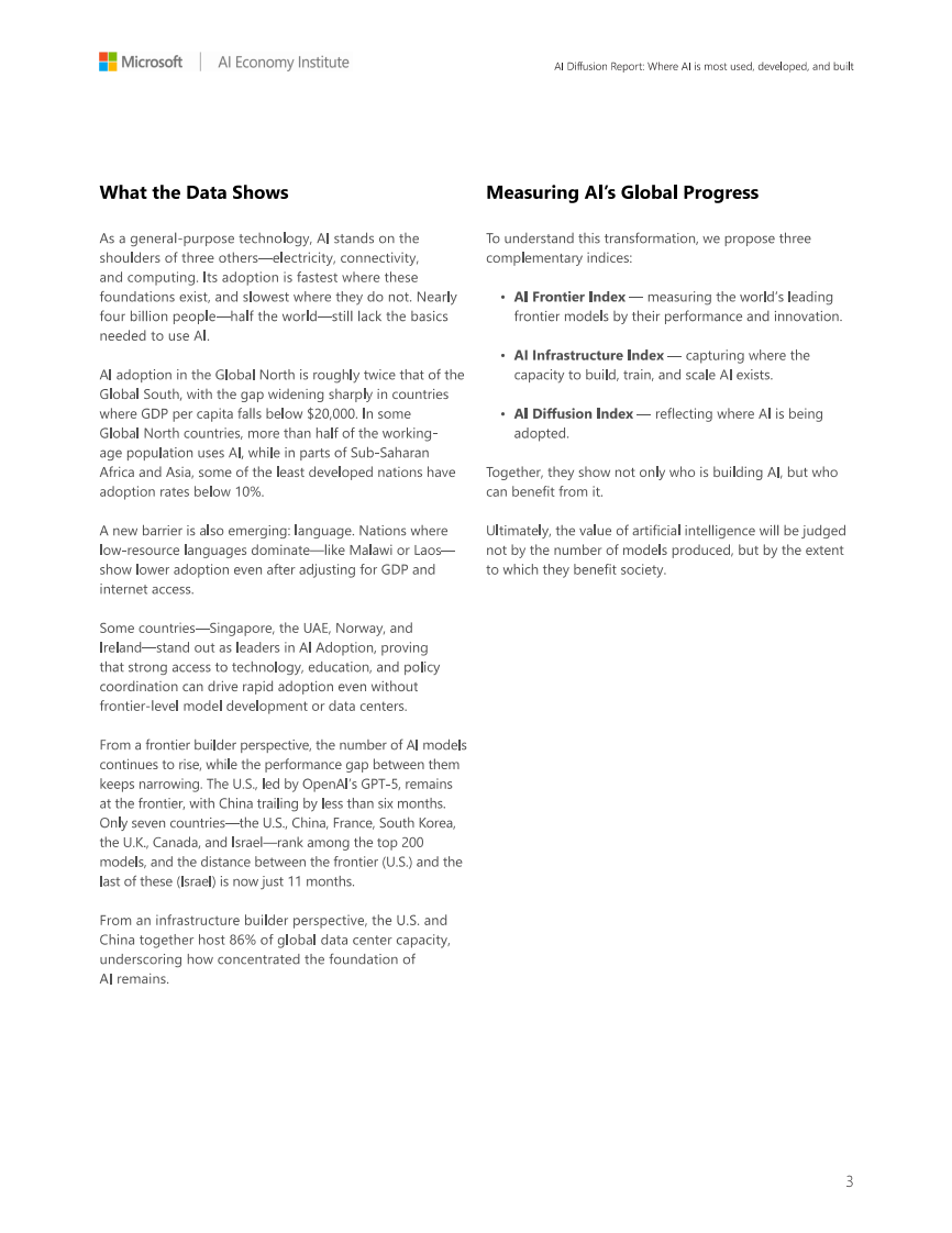 2025人工智能扩散报告：AI应用、开发与构建高地研究报告（英文） 第3页