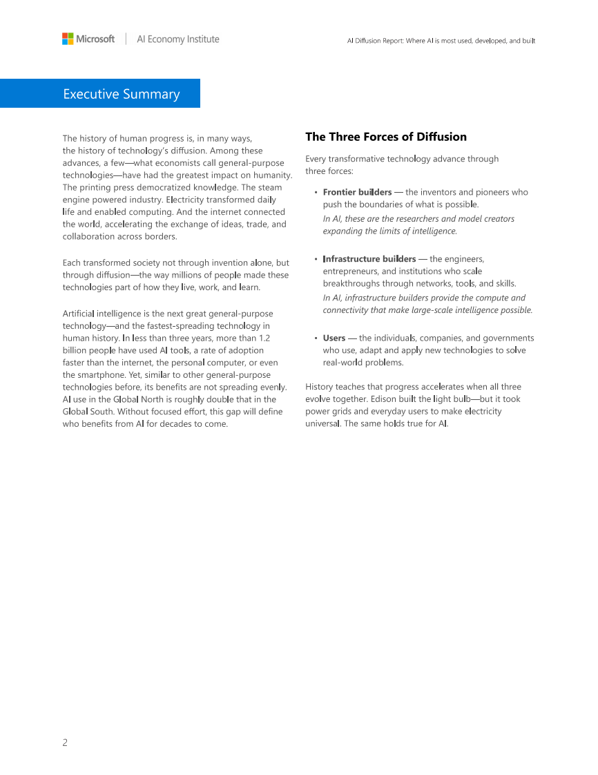 2025人工智能扩散报告：AI应用、开发与构建高地研究报告（英文） 第2页