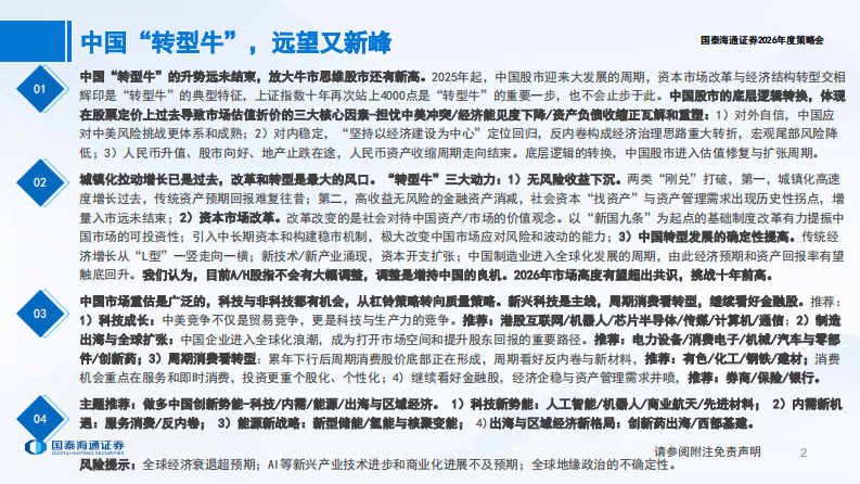 2026年中国权益资产投资策略展望：中国&ldquo;转型牛&rdquo;，远望又新峰 第2页