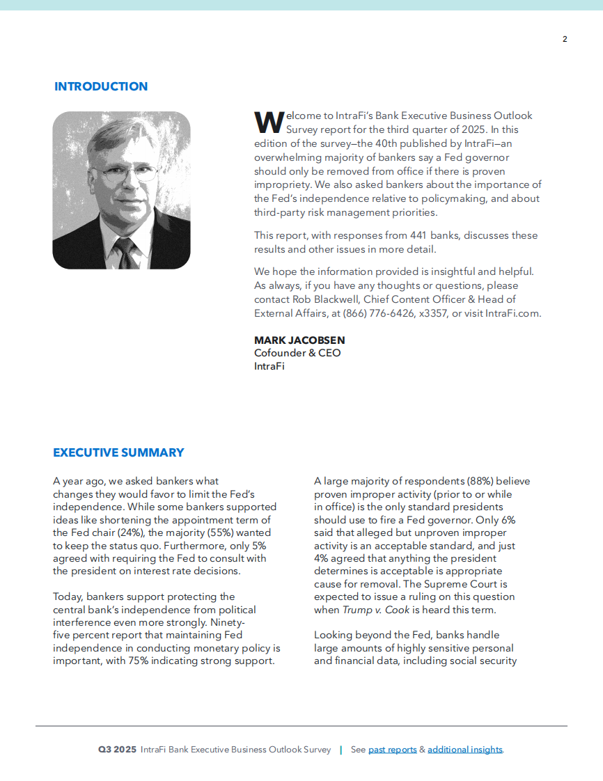 2025年第三季度银行高管商业前景调查（英文） 第2页