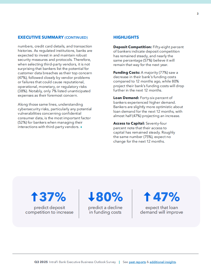 2025年第三季度银行高管商业前景调查（英文） 第3页
