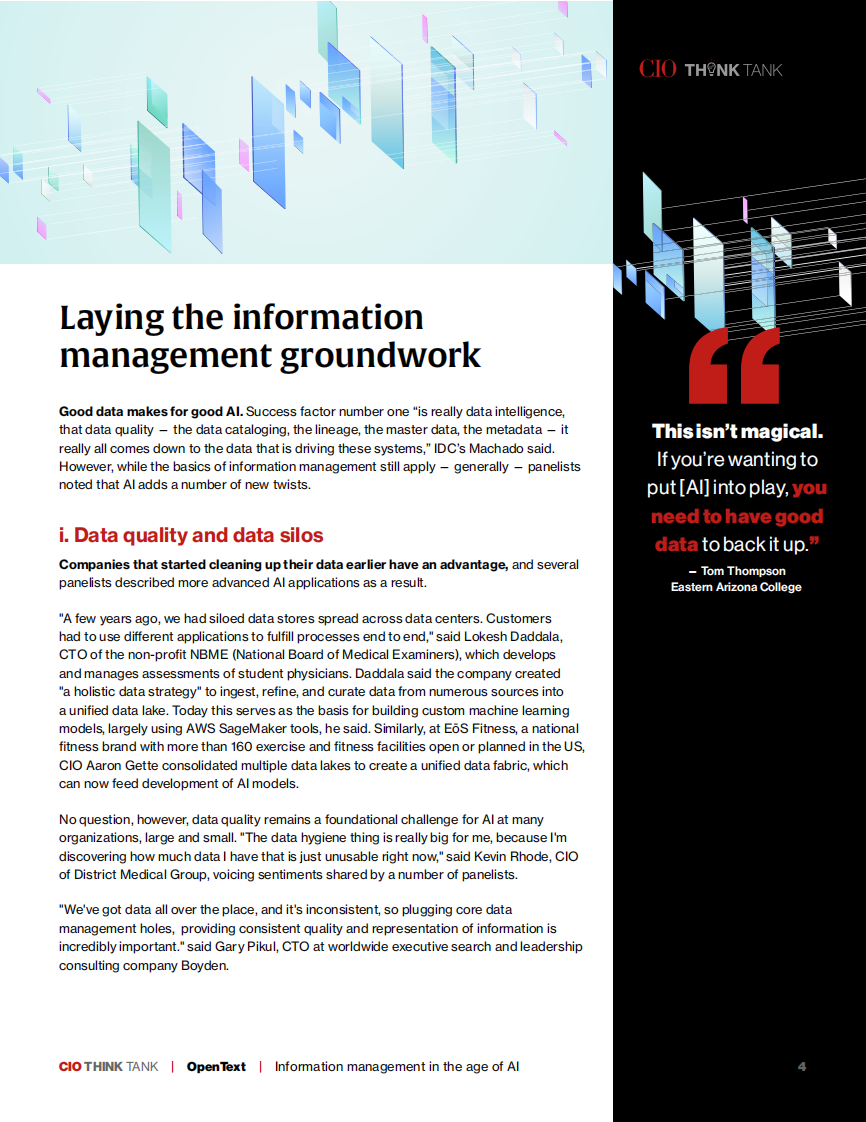 2025 AI时代的信息管理：33位首席信息官与技术官的用例、挑战及见解报告（英文） 第4页