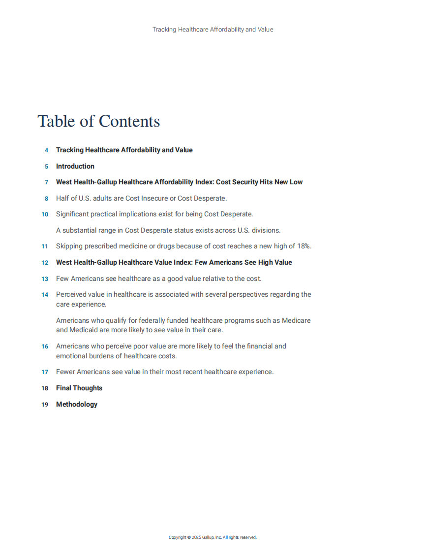 2025年美国医疗服务可负担性及价值评估追踪报告（英文） 第3页