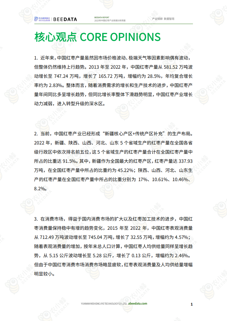 2025年中国红枣产业数据分析简报 第3页