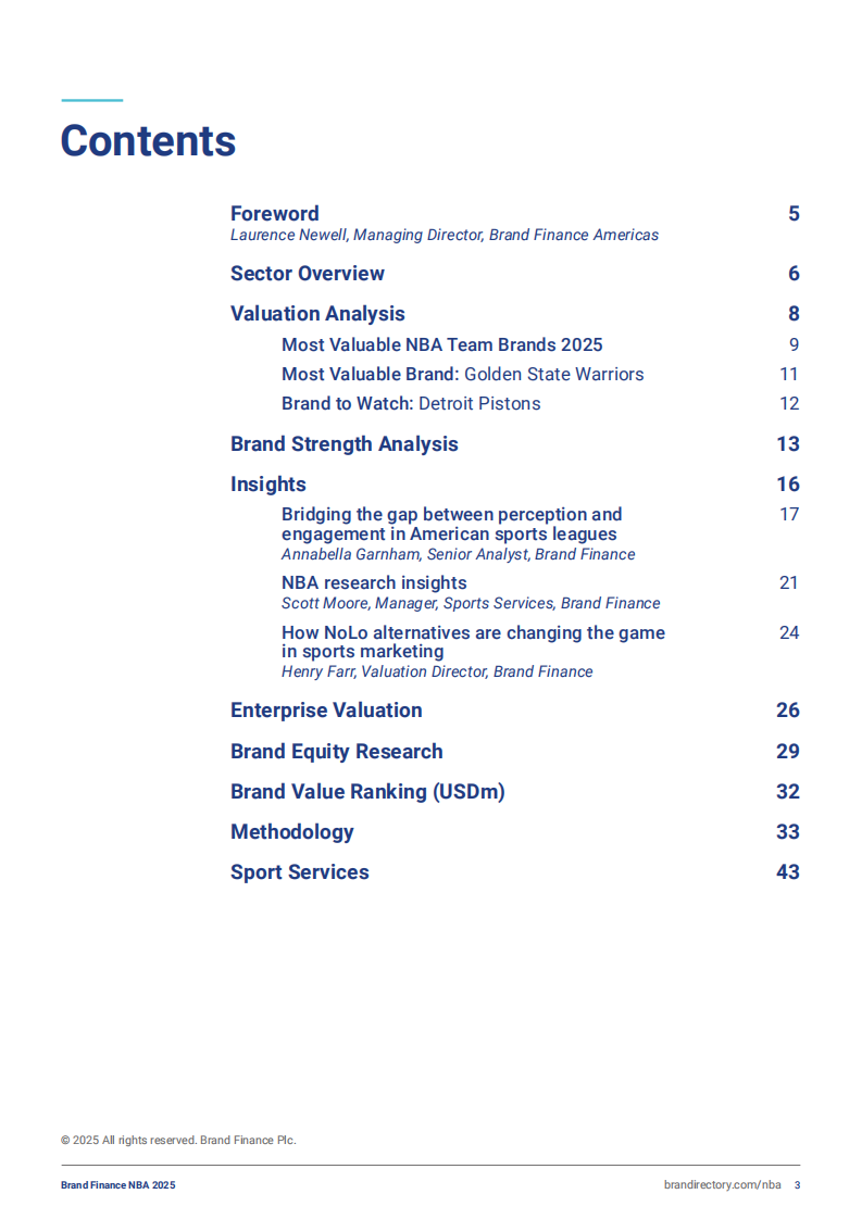 2025年NBA品牌排行榜（英文） 第3页